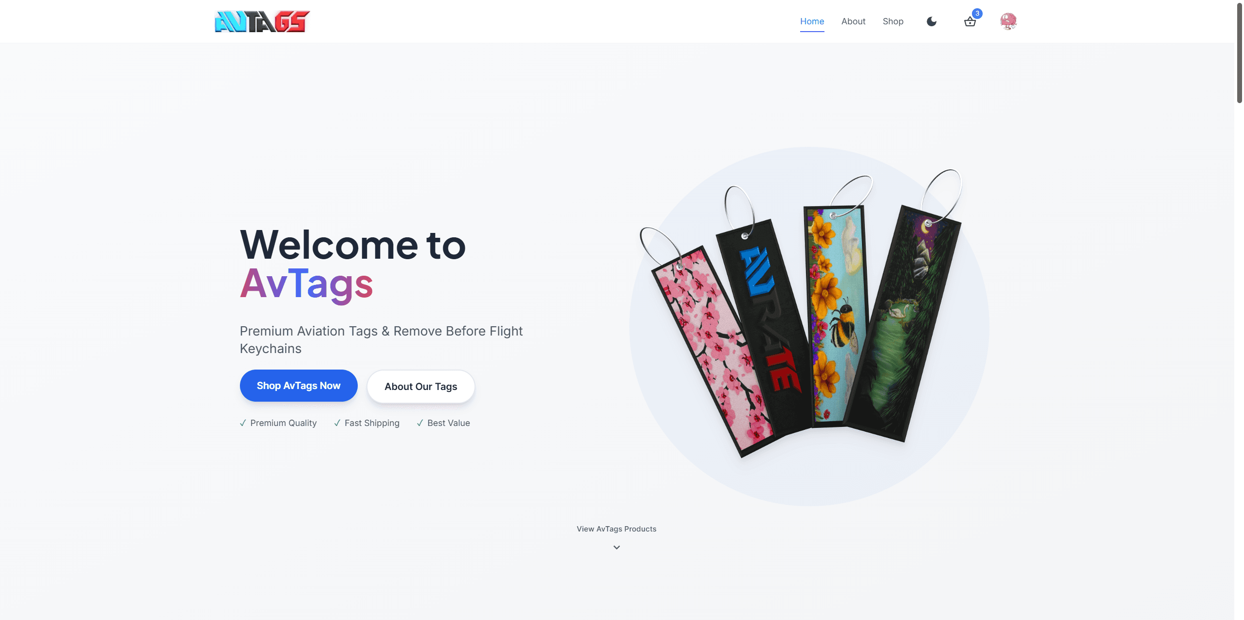 Site landing page